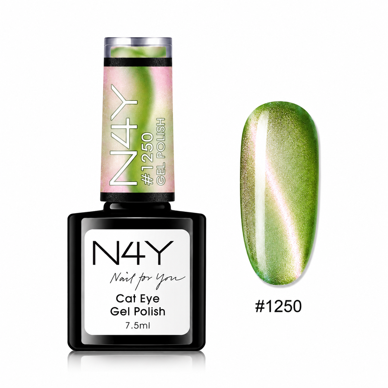 Gel Polish Mint Galaxy Cat eye