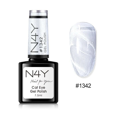 Gel Polish White Aurora Cateye