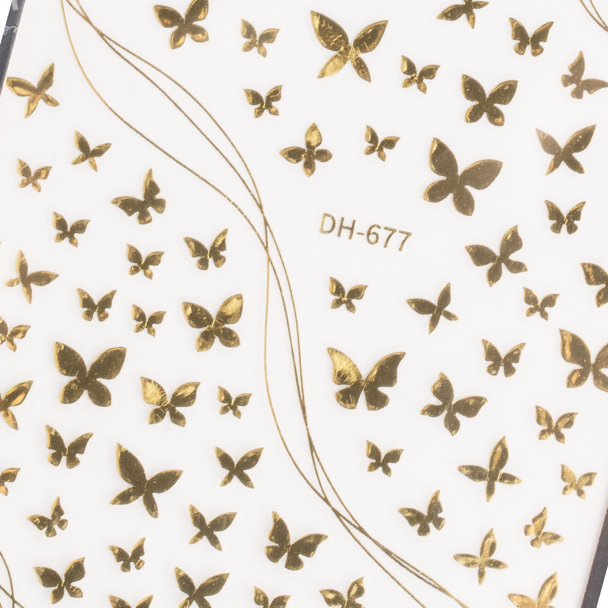 Gold butterfly sticker