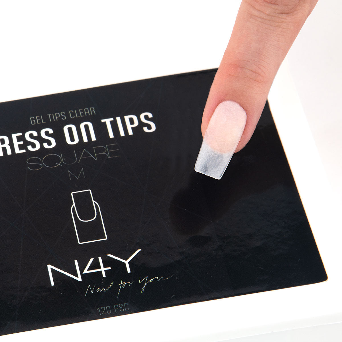 N4Y Press on Square Klar - 120 stk.