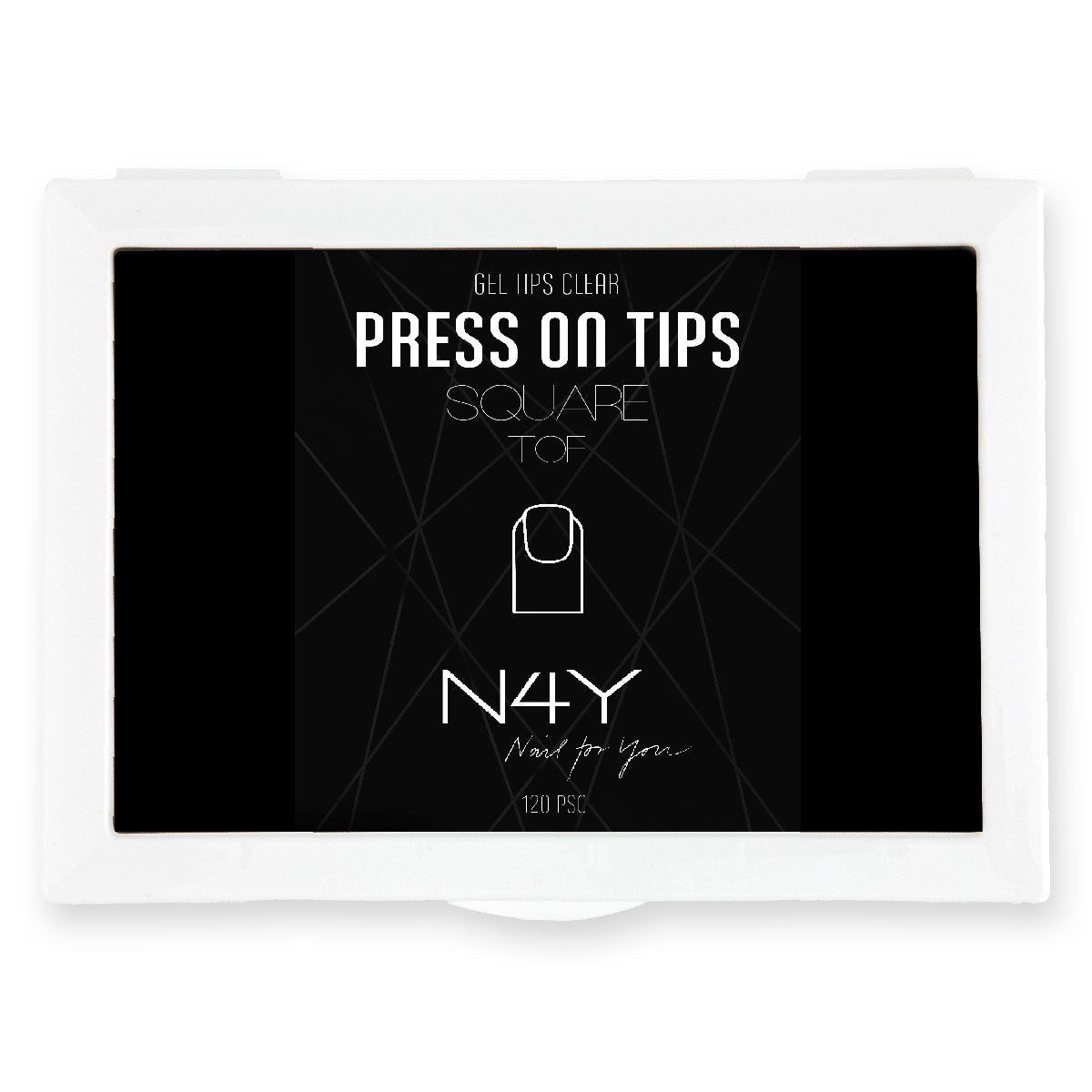 N4Y Press On Tå Tipper  Klar- 120 stk.